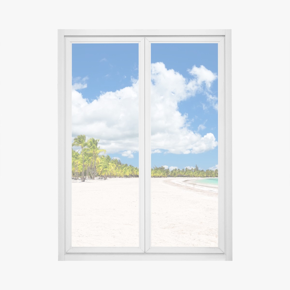 Fensteraufkleber tropischer strand in Punta Cana – Wallnifity®