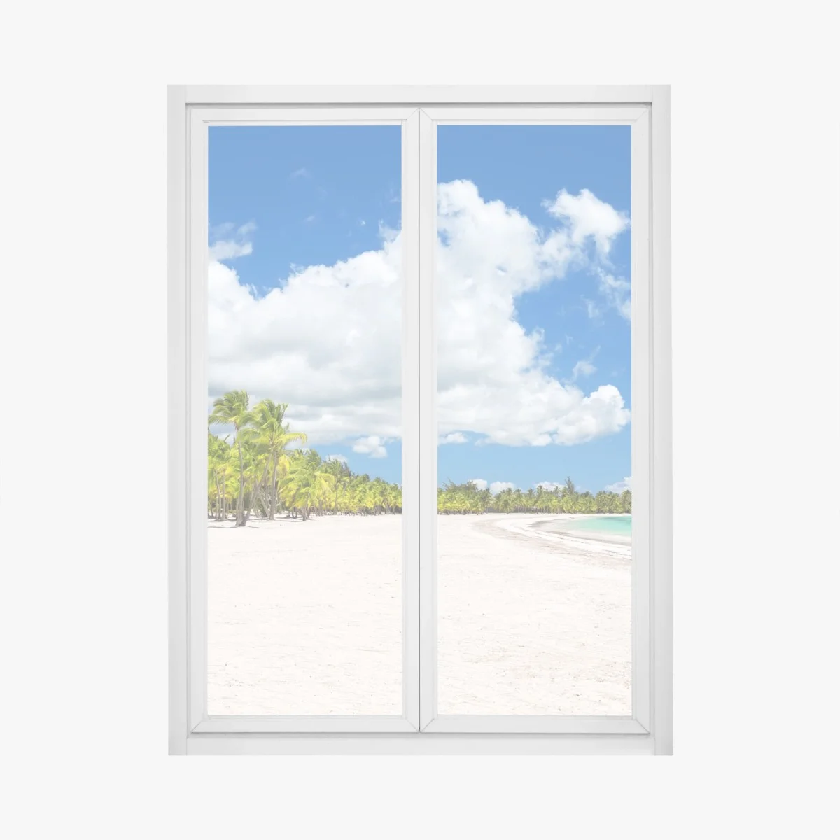 Fensteraufkleber tropischer strand in Punta Cana – Wallnifity® Fensteraufkleber tropischer strand in Punta Cana – Wallnifity®