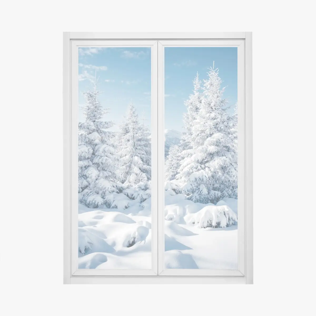 Fensteraufkleber winterruhe in den Karpaten – Wallnifity®
