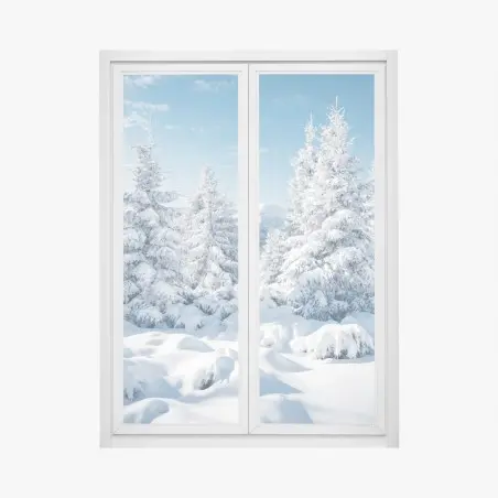Fensteraufkleber winterruhe in den Karpaten – Wallnifity®