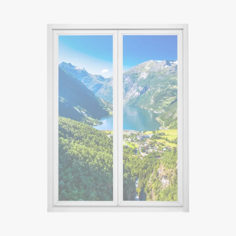 Fensteraufkleber Geirangerfjord bergpanorama