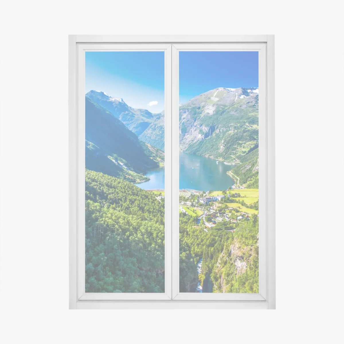 Fensteraufkleber Geirangerfjord bergpanorama – Wallnifity® Fensteraufkleber Geirangerfjord bergpanorama – Wallnifity®
