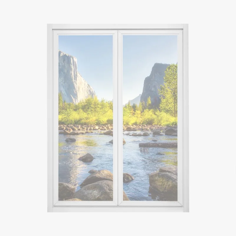 Fensteraufkleber goldenes flusstal