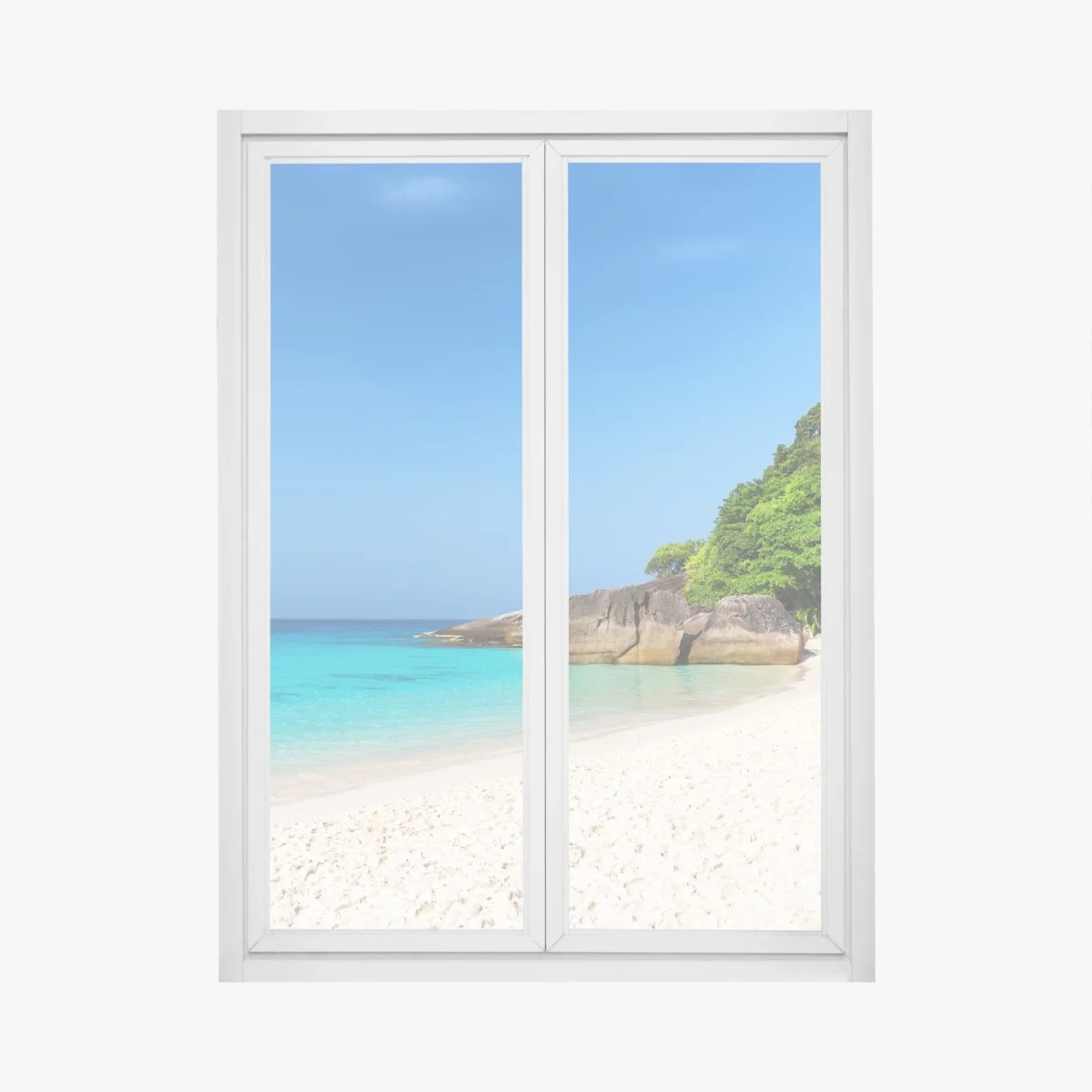 Fensteraufkleber Similan Islands türkisstrand panorama – Wallnifity® Fensteraufkleber Similan Islands türkisstrand panorama – Wallnifity®