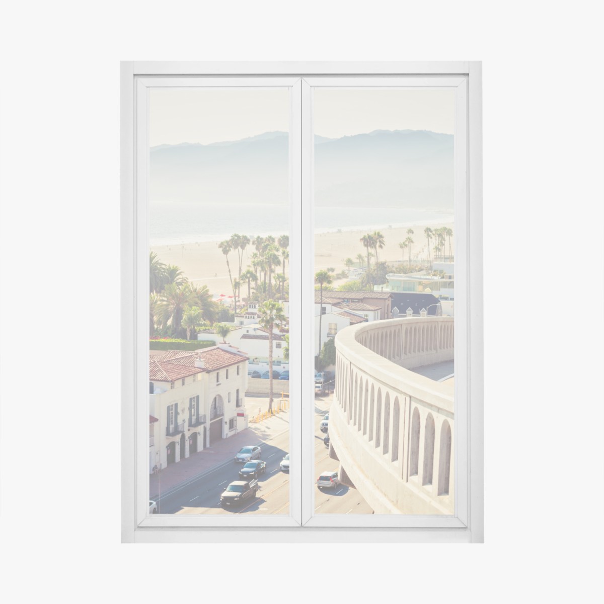Fensteraufkleber Santa Monica küstenpanorama – Wallnifity®