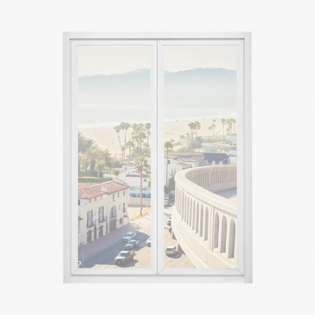 Fensteraufkleber Santa Monica küstenpanorama – Wallnifity®