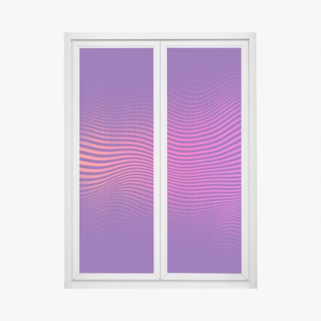 Fensteraufkleber leuchtendes verlauf-wellenmuster – Wallnifity®