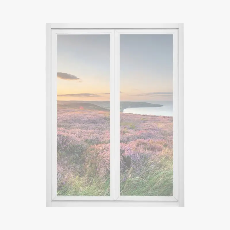Fensteraufkleber sonnenuntergang über der heide auf den North York Moors