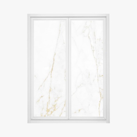 Fensteraufkleber weißer marmor mit goldenen adern – Wallnifity®