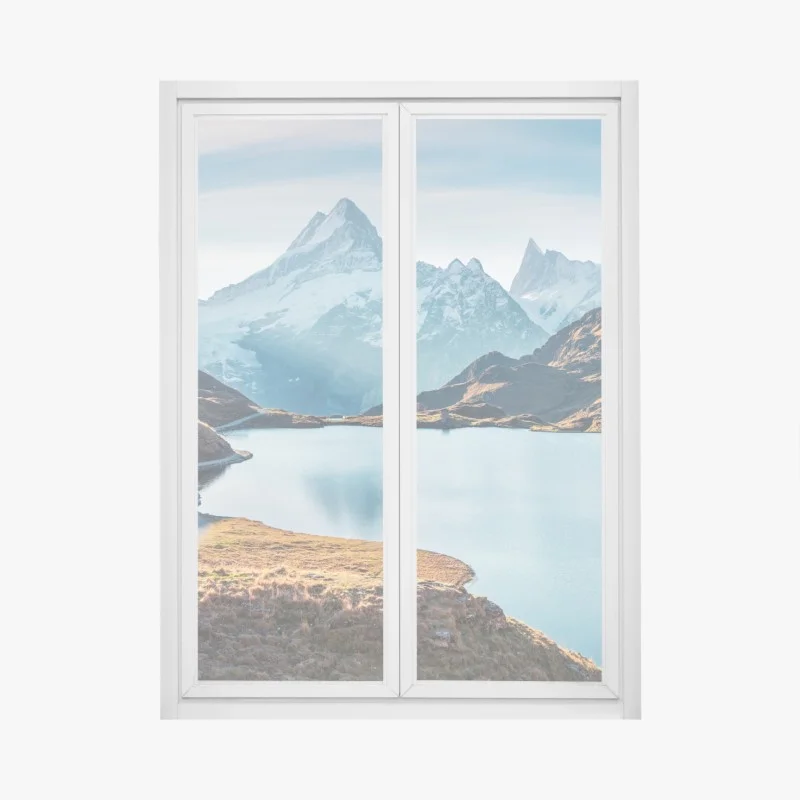 Fensteraufkleber sonnenaufgang über Bachalpsee, Schweizer Alpen