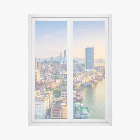 Fensteraufkleber Macau skyline bei sonnenuntergang – Wallnifity®