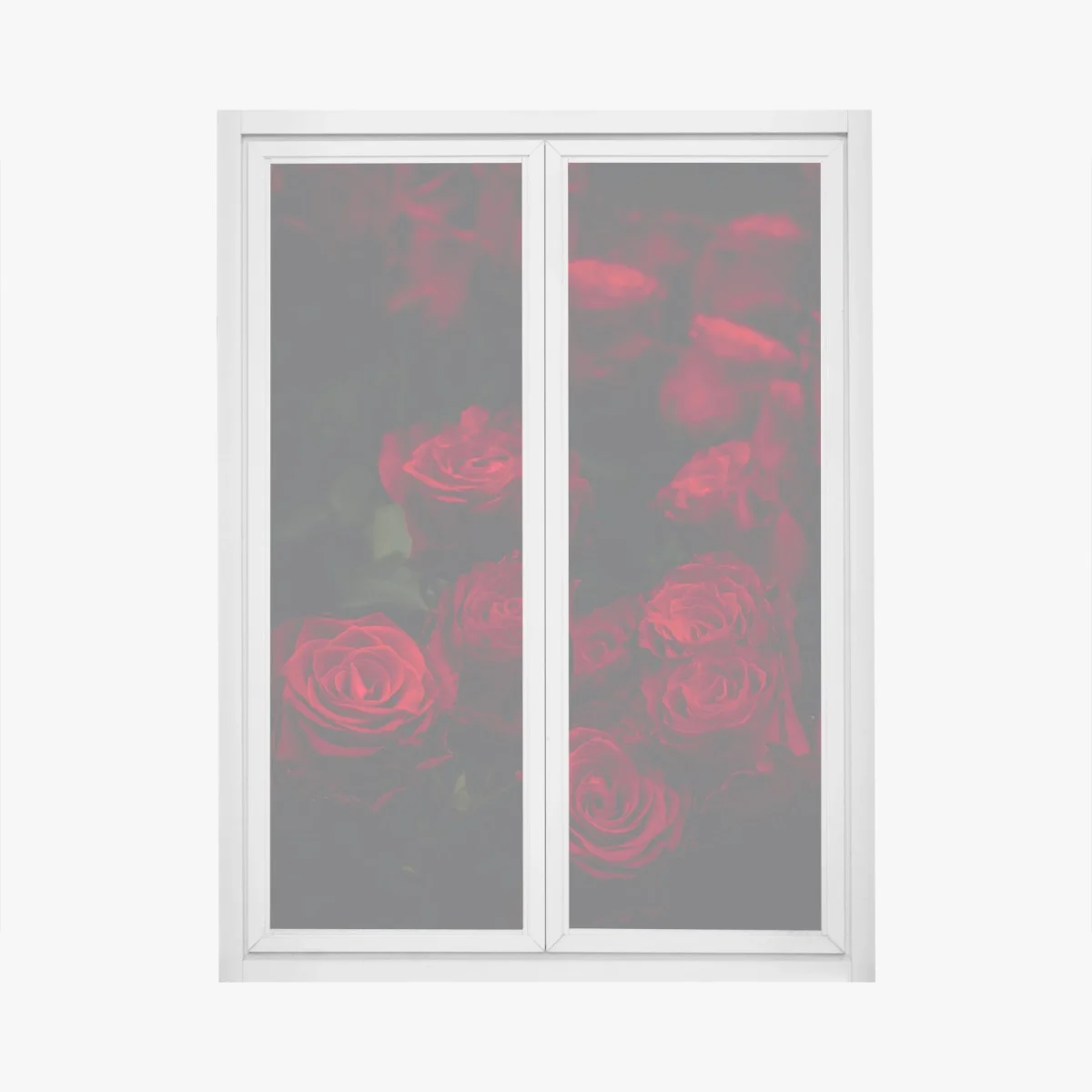 Fensteraufkleber dunkler rosenstrauß – Wallnifity® Fensteraufkleber dunkler rosenstrauß – Wallnifity®