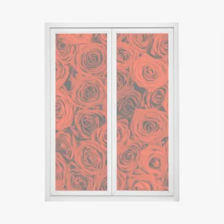 Fensteraufkleber prächtiger strauß roter rosen – Wallnifity®