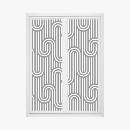 Fensteraufkleber schwarz-weiß geometrisches optisches muster – Wallnifity®