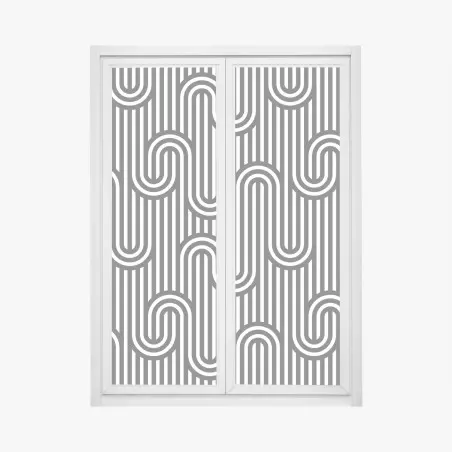 Fensteraufkleber schwarz-weiß geometrisches optisches muster – Wallnifity®