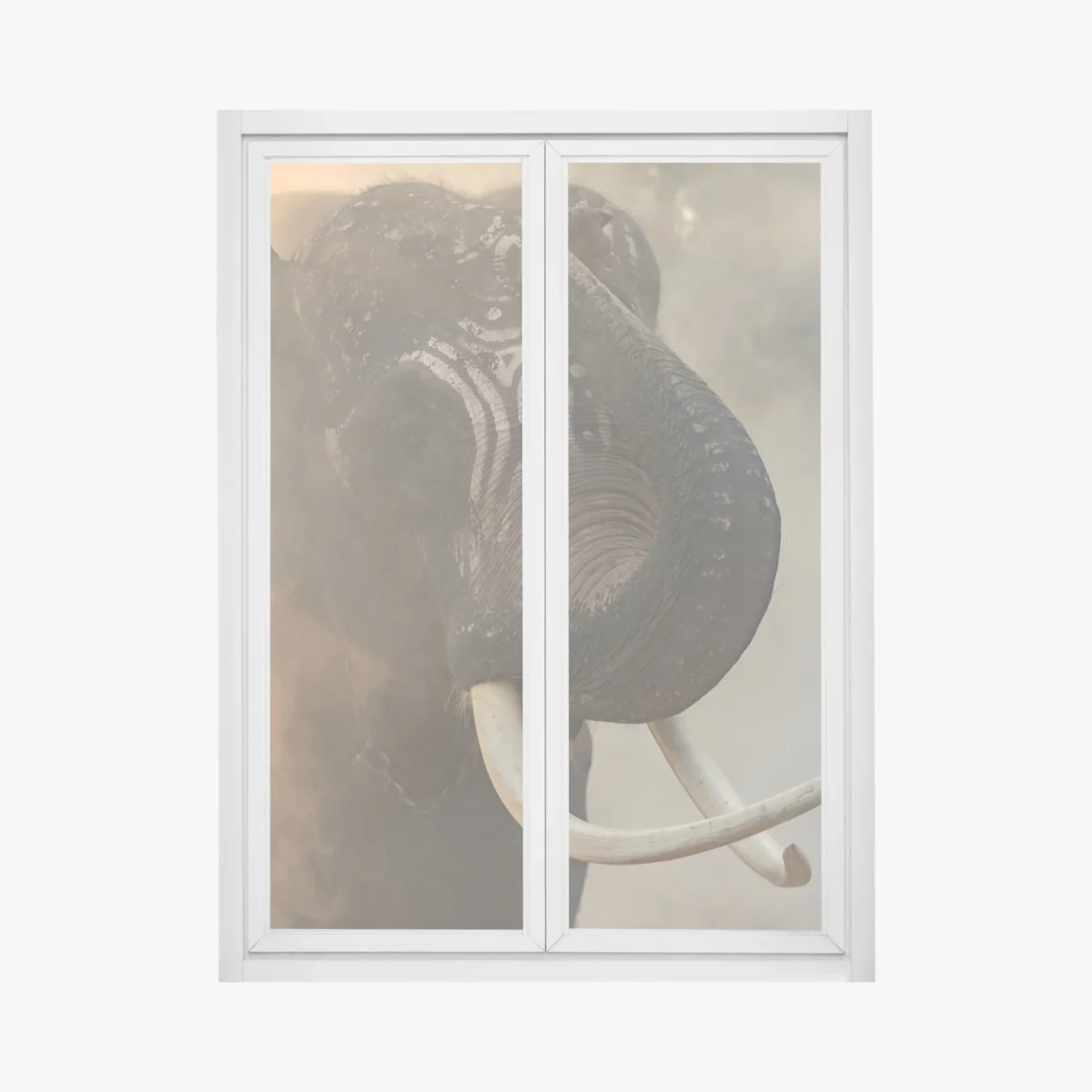 Fensteraufkleber majestätischer Thai-elefant mit stoßzähnen – Wallnifity® Fensteraufkleber majestätischer Thai-elefant mit stoßzähnen – Wallnifity®