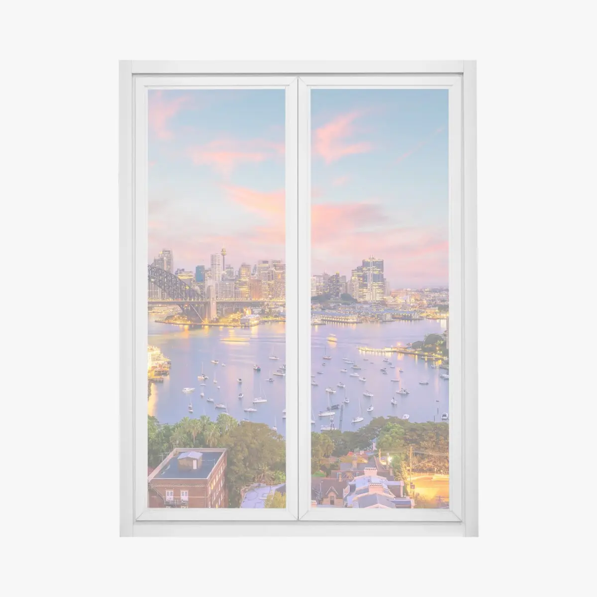 Fensteraufkleber sonnenuntergang über Sydney – Wallnifity®