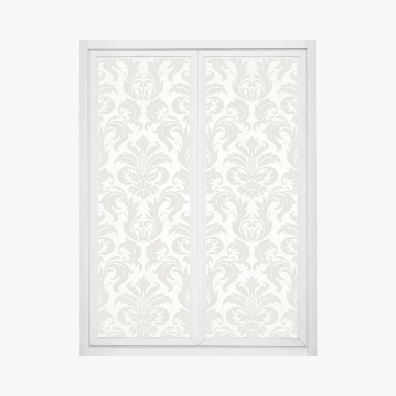 Fensteraufkleber elegantes beiges damastmuster