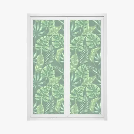 Fensteraufkleber tropisches monstera blattmuster – Wallnifity®
