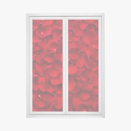 Fensteraufkleber rote rosenblätter hintergrund – Wallnifity®