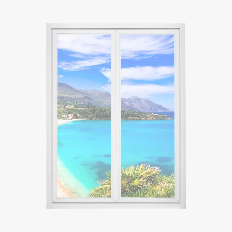 Fensteraufkleber türkisstrand küstenlandschaft