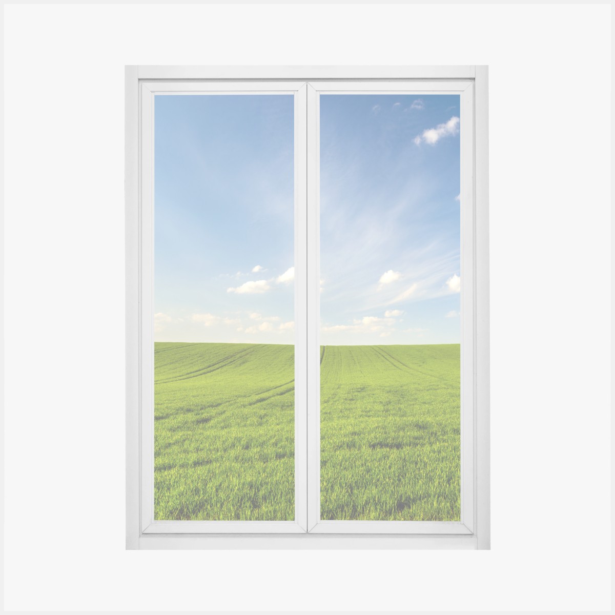 Fensteraufkleber frühlingsgrüne wiesenpanorama – Wallnifity®