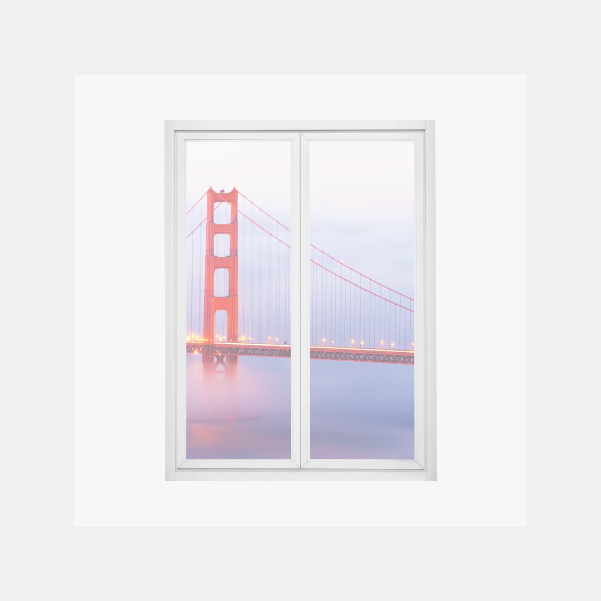 Fensteraufkleber Golden Gate brücke im nebel – Wallnifity®