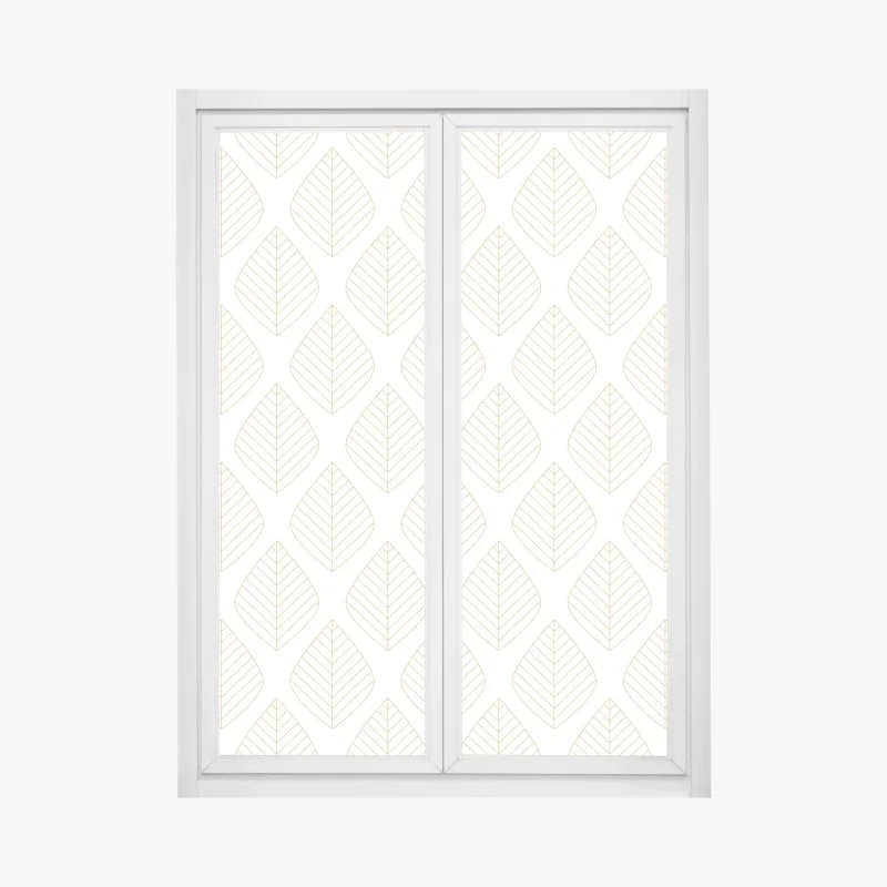 Fensteraufkleber elegantes goldenes geometrisches blattmuster