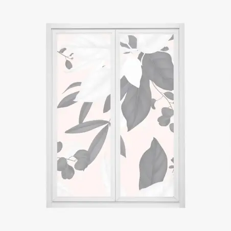 Fensteraufkleber zarte pastell botanische blätter – Wallnifity®