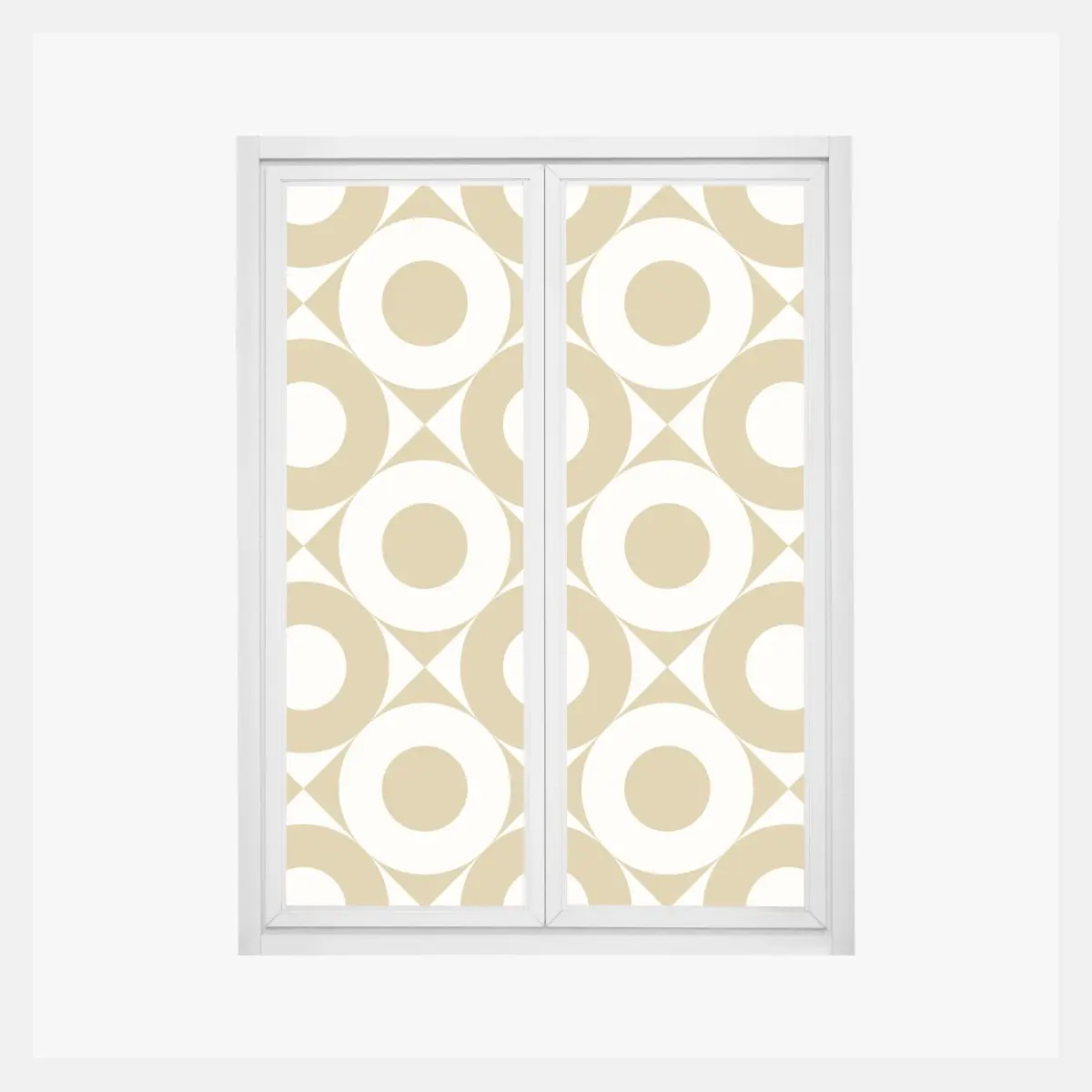 Fensteraufkleber goldenes geometrisches kreismuster – Wallnifity®