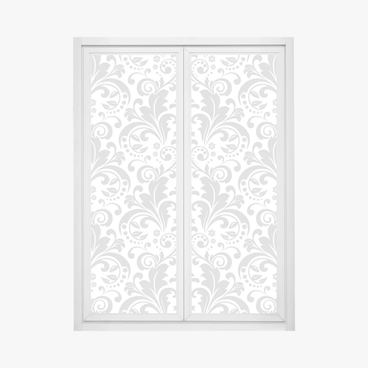 Fensteraufkleber elegantes graues damastmuster – Wallnifity® Fensteraufkleber elegantes graues damastmuster – Wallnifity®