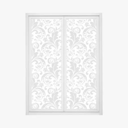Fensteraufkleber elegantes graues damastmuster – Wallnifity®