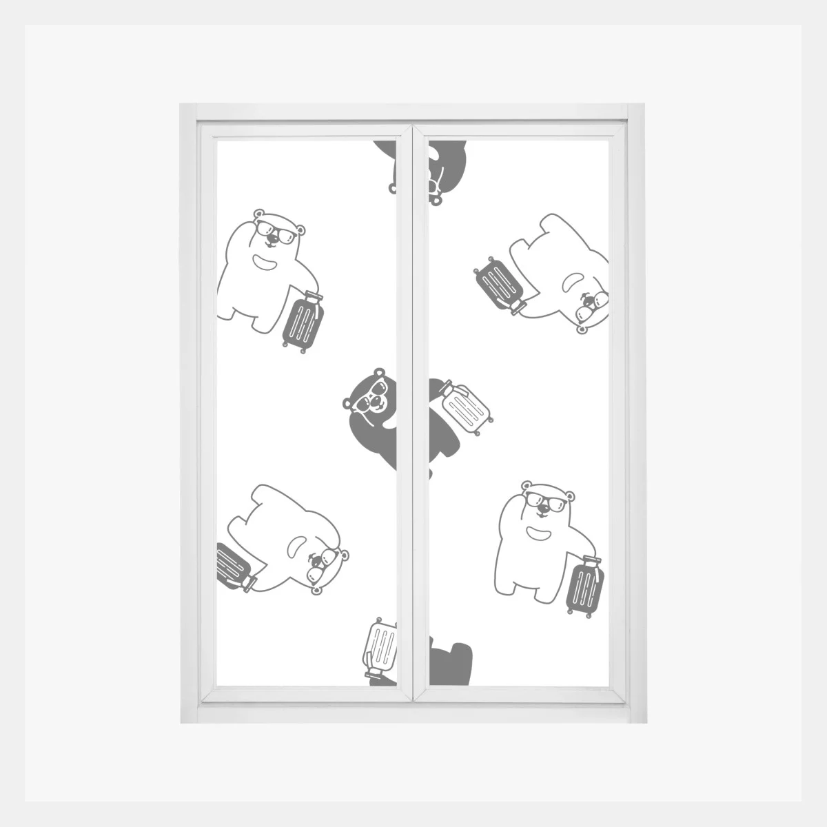 Fensteraufkleber reisende bären muster – Wallnifity® Fensteraufkleber reisende bären muster – Wallnifity®