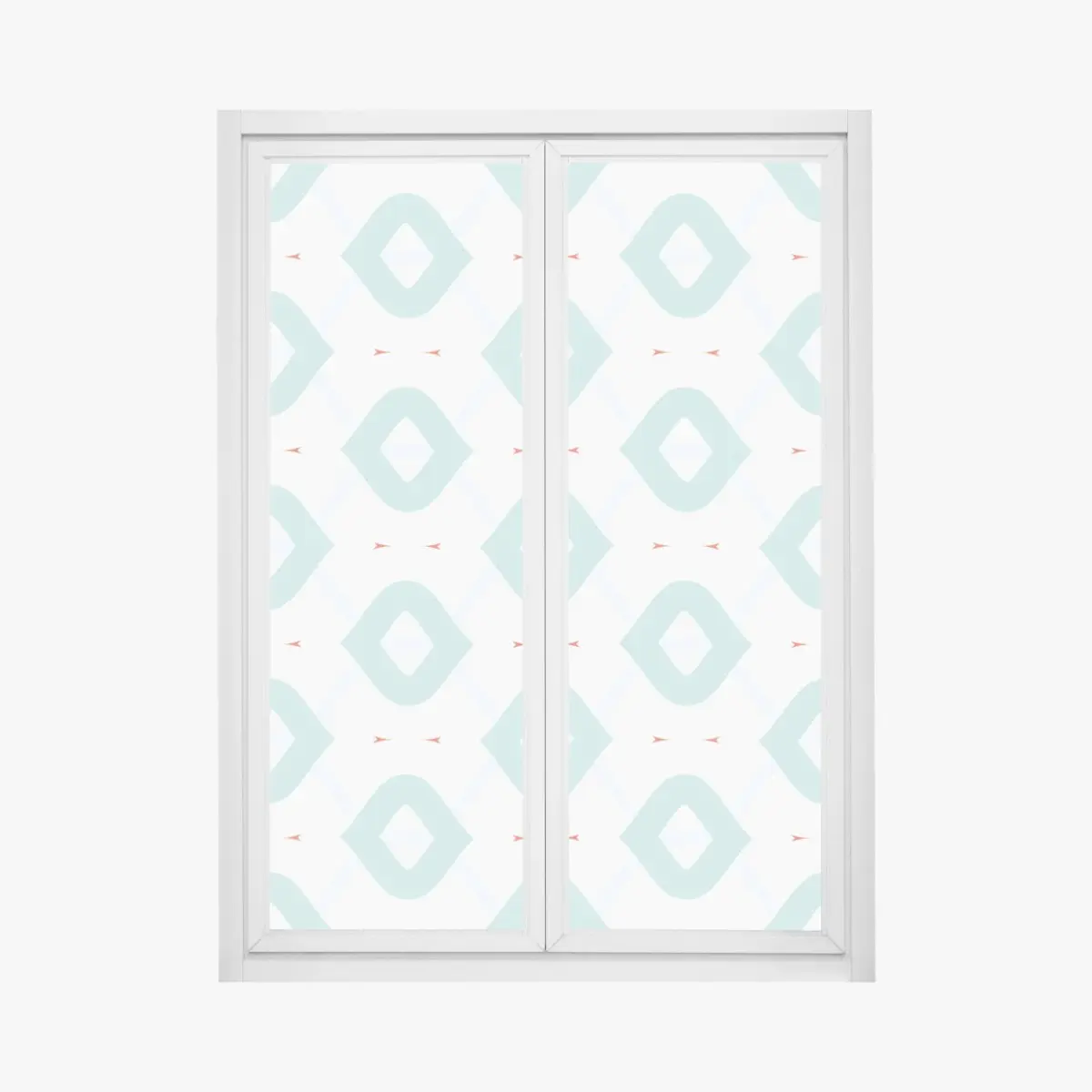 Fensteraufkleber türkis geometrisches rautenmuster – Wallnifity®