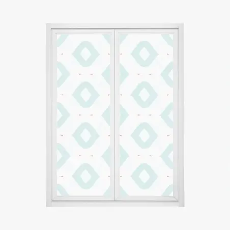 Fensteraufkleber türkis geometrisches rautenmuster – Wallnifity®