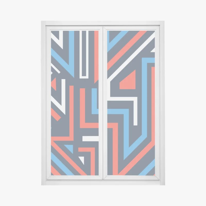 Fensteraufkleber fette geometrische linien