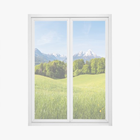 Fensteraufkleber ruhiges alpines wiesenpanorama – Wallnifity®