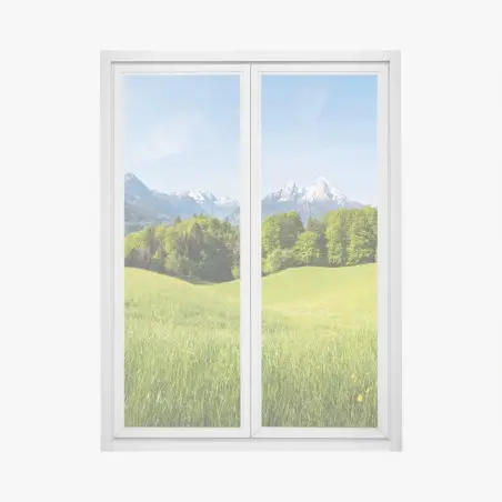 Fensteraufkleber ruhiges alpines wiesenpanorama – Wallnifity®