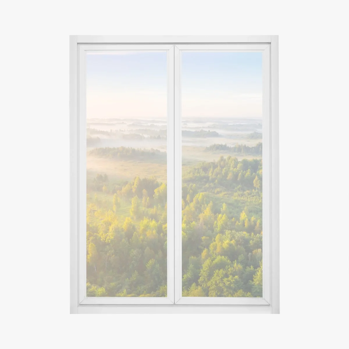Fensteraufkleber nebliger morgen im sumpf von Zvanets – Wallnifity® Fensteraufkleber nebliger morgen im sumpf von Zvanets – Wallnifity®