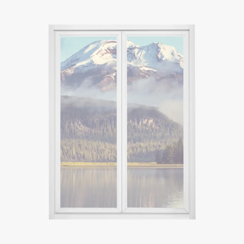 Fensteraufkleber ruhiger bergsee in Oregon
