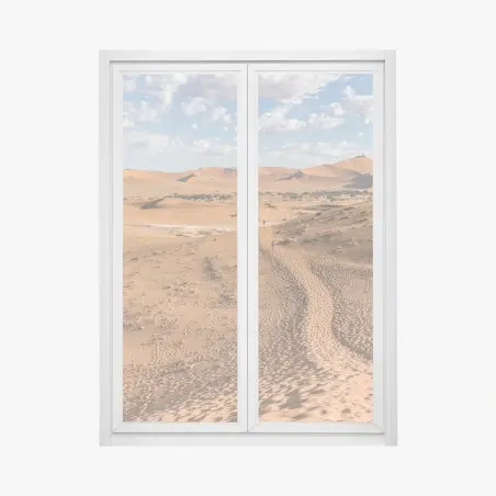 Fensteraufkleber weite wüstendünen unter blauem himmel – Wallnifity®
