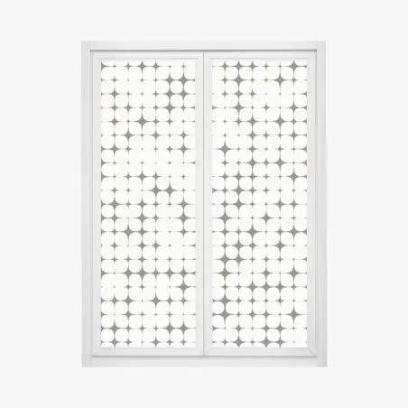 Fensteraufkleber monochromes geometrisches punktmuster – Wallnifity®