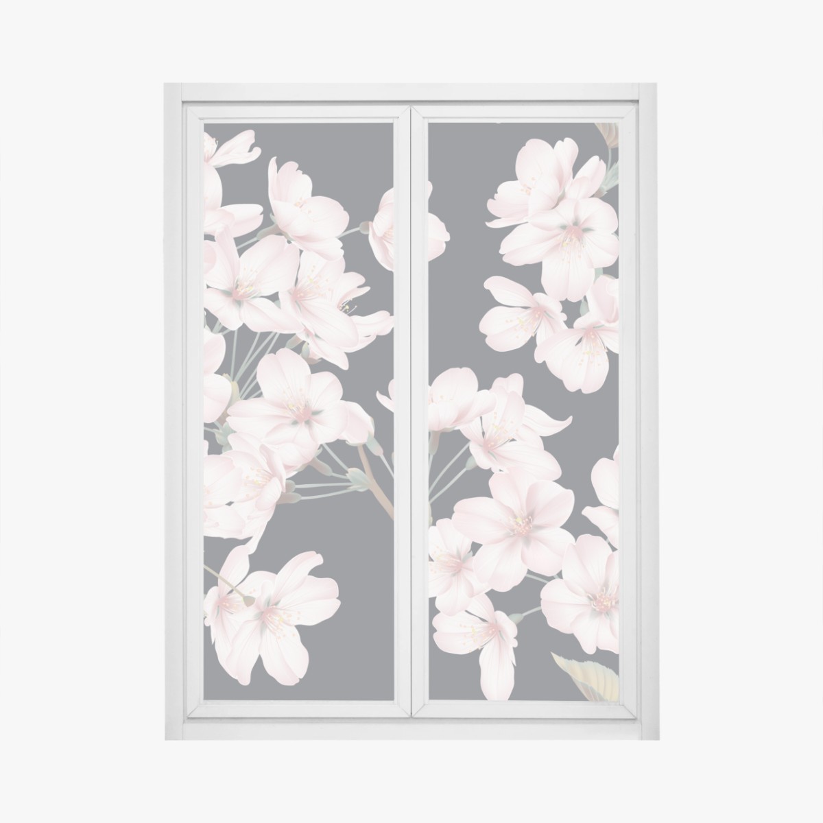 Fensteraufkleber zartes kirschblütenmuster – Wallnifity®