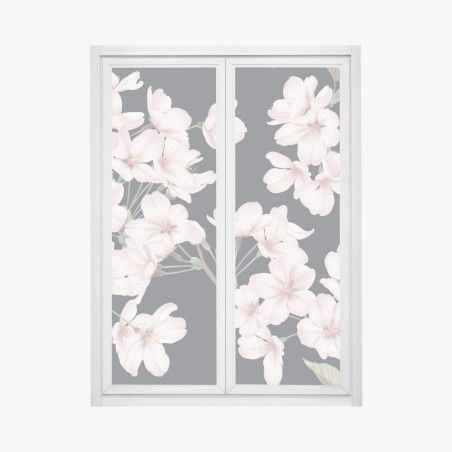 Fensteraufkleber zartes kirschblütenmuster – Wallnifity®