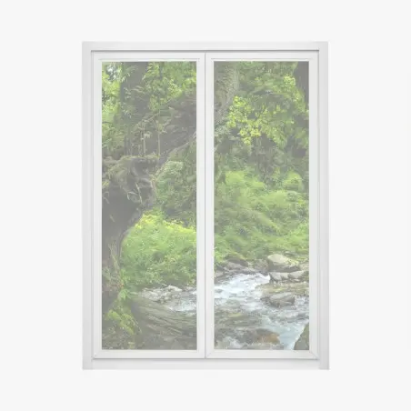 Fensteraufkleber moosiger waldbach panorama – Wallnifity®