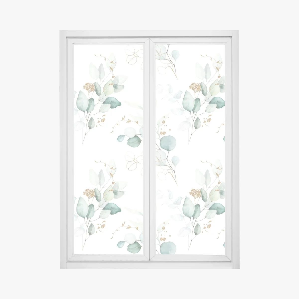 Fensteraufkleber eukalyptus aquarell muster in grüntönen – Wallnifity® Fensteraufkleber eukalyptus aquarell muster in grüntönen – Wallnifity®