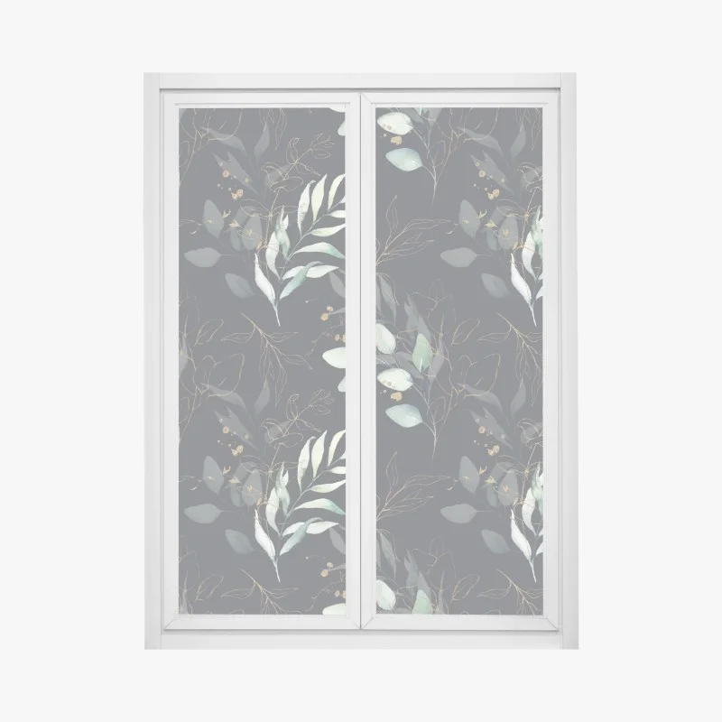 Fensteraufkleber aquarell eukalyptusblätter auf dunklem hintergrund – Wallnifity® Fensteraufkleber aquarell eukalyptusblätter auf dunklem hintergrund – Wallnifity®