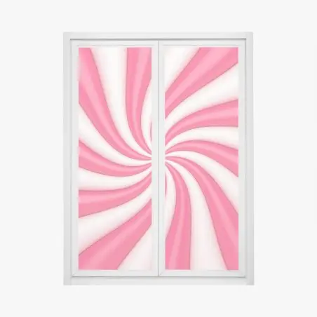 Fensteraufkleber rosa bonbonspirale – Wallnifity®