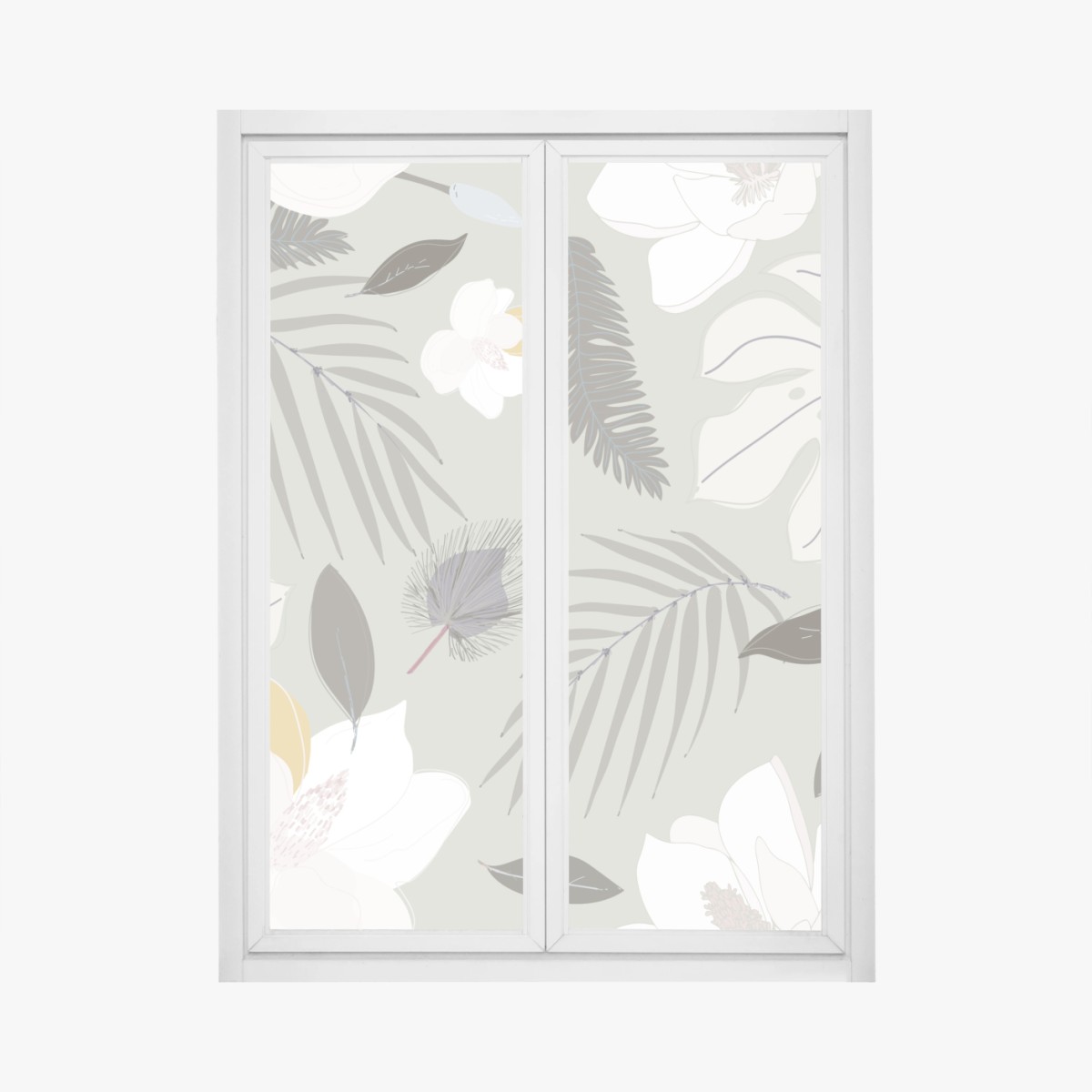 Fensteraufkleber zartes pastell botanikmuster – Wallnifity®