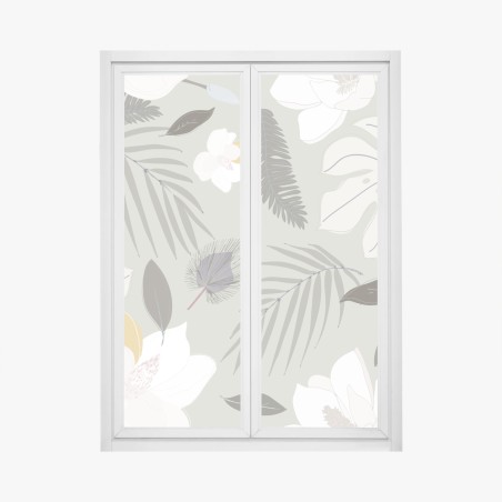 Fensteraufkleber zartes pastell botanikmuster – Wallnifity®
